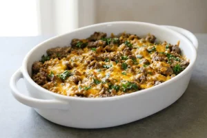 Keto Ground Beef Casserole