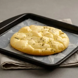 Freshly baked rounds of keto cloud bread recipe showing a golden, pillowy crust.