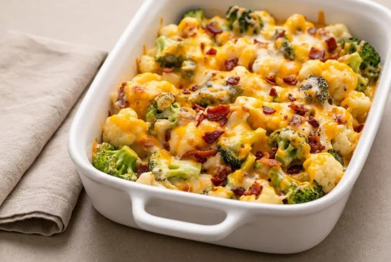 Keto Broccoli Cauliflower Casserole