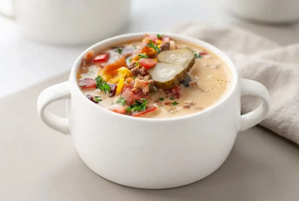 Keto Bacon Cheeseburger Soup