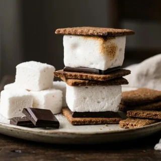 Fluffy white squares from this keto marshmallows recipe with a soft matte surface and springy texture.